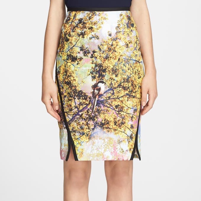 Ted Baker ‘Pretty Trees’ Print Pencil Skirt
